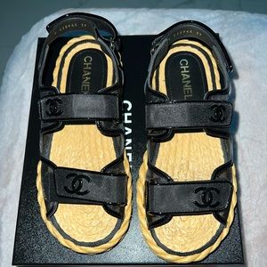 Chanel Mesh and Patent Calfskin Mule